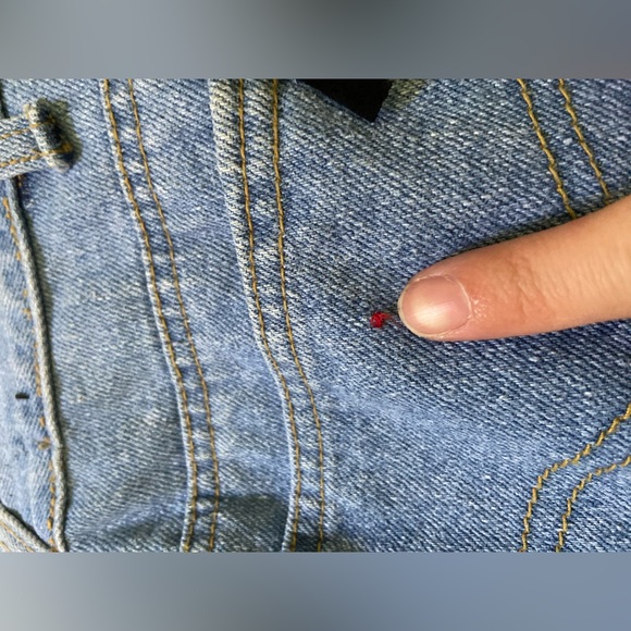 Seruchi Vintage High Waist Denim Jeans with Suede Fringe size 0 - Picture 5 of 10